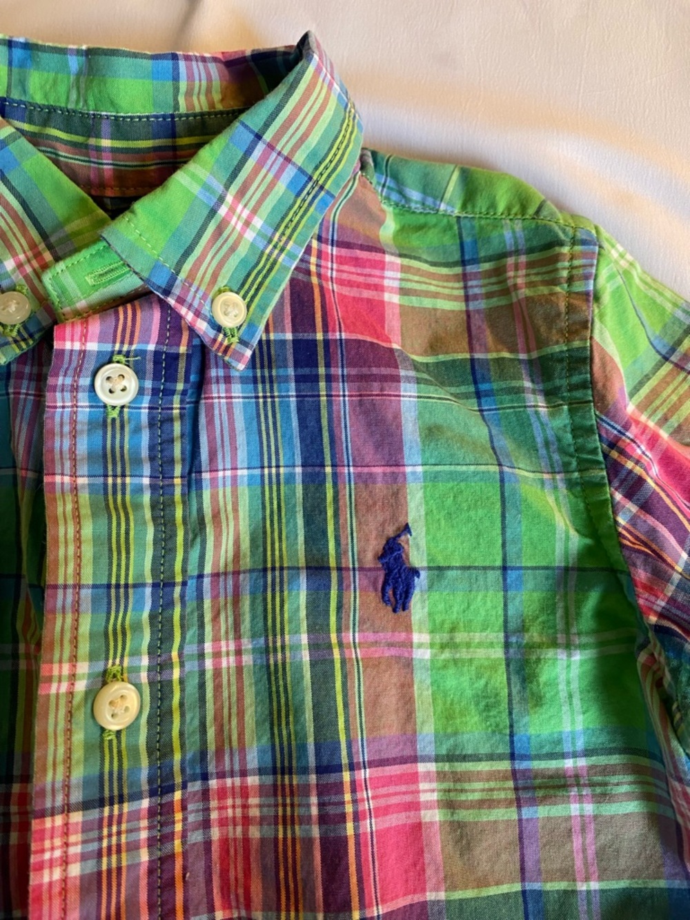 Ralph Lauren Plaid Long Sleeve Button-Down Shirt